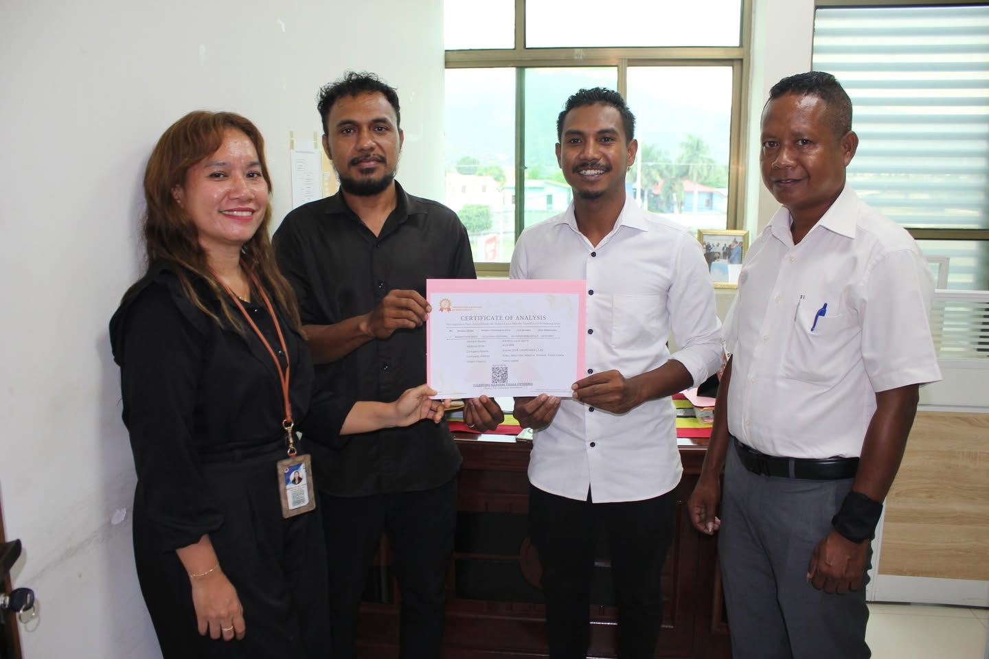 Instituto para a Qualidade Timor-Leste (IQTL,I.P) Kontinua Distritribui Certificate of Analysis ba ENSIF 2005 Unipessoal, Lda